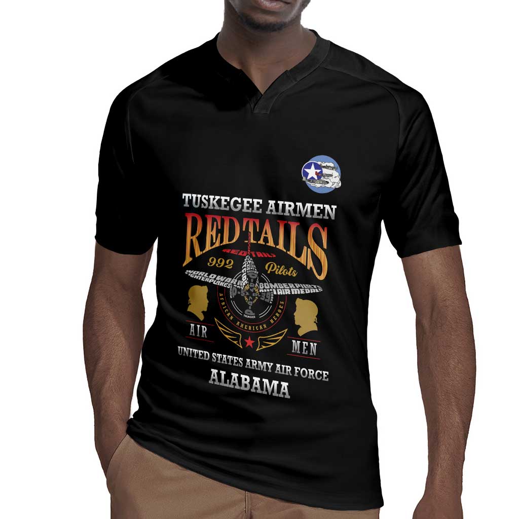 Personalized Red Tails Legacy Rugby Jersey WWII Legacy Tribute - Black Color - African Pride