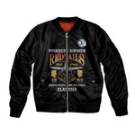 Personalized Red Tails Legacy Sleeve Zip Bomber Jacket WWII Legacy Tribute - Black Color - African Pride