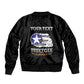 Personalized Red Tails Legacy Sleeve Zip Bomber Jacket WWII Legacy Tribute - Black Color - African Pride