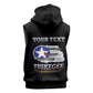 Personalized Red Tails Legacy Sleeveless Zip Hoodie WWII Legacy Tribute - Black Color - African Pride