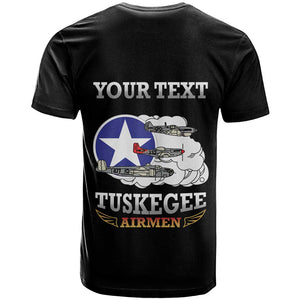 Personalized Red Tails Legacy T shirt WWII Legacy Tribute - Black Color - African Pride