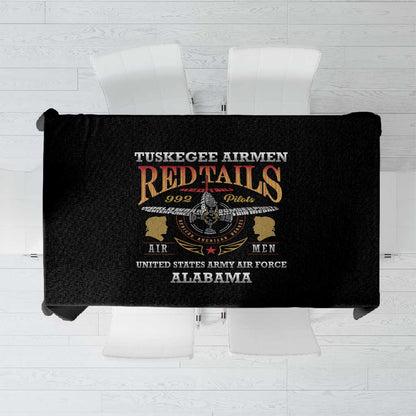 Red Tails Legacy Tablecloth WWII Legacy Tribute - Black Color - African Pride