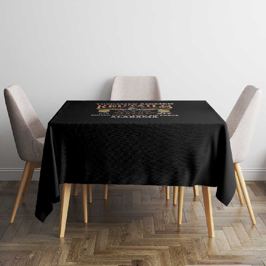 Red Tails Legacy Tablecloth WWII Legacy Tribute - Black Color - African Pride