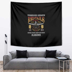 Red Tails Legacy Tapestry WWII Legacy Tribute - Black Color - African Pride