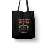 Red Tails Legacy Tote Bag Tuskegee Airmen WWII Heroes - Black Color