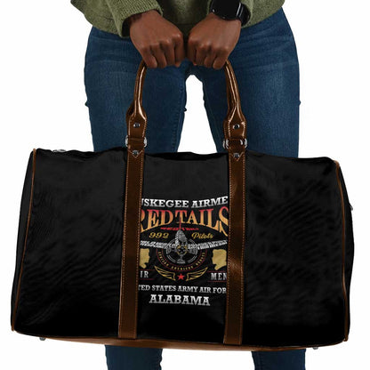 Red Tails Legacy Travel Bag Tuskegee Airmen WWII Heroes - Black Color