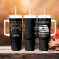 Personalized Red Tails Legacy Tumbler With Handle WWII Legacy Tribute - Black Color - African Pride