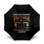 Red Tails Legacy Umbrella Tuskegee Airmen WWII Heroes - Black Color