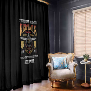 Red Tails Legacy Window Curtain WWII Legacy Tribute - Black Color - African Pride