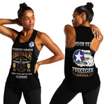 Personalized Red Tails Legacy Women Racerback Tank WWII Legacy Tribute - Black Color - African Pride