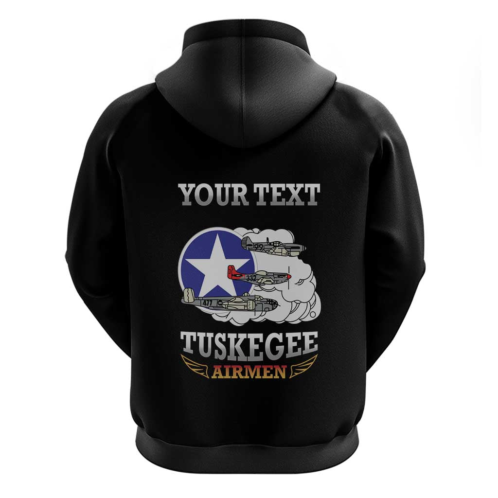 Personalized Red Tails Legacy Zip Hoodie WWII Legacy Tribute - Black Color - African Pride