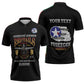 Personalized Red Tails Legacy Zipper Polo Shirt Tuskegee Airmen WWII Heroes - Black Color