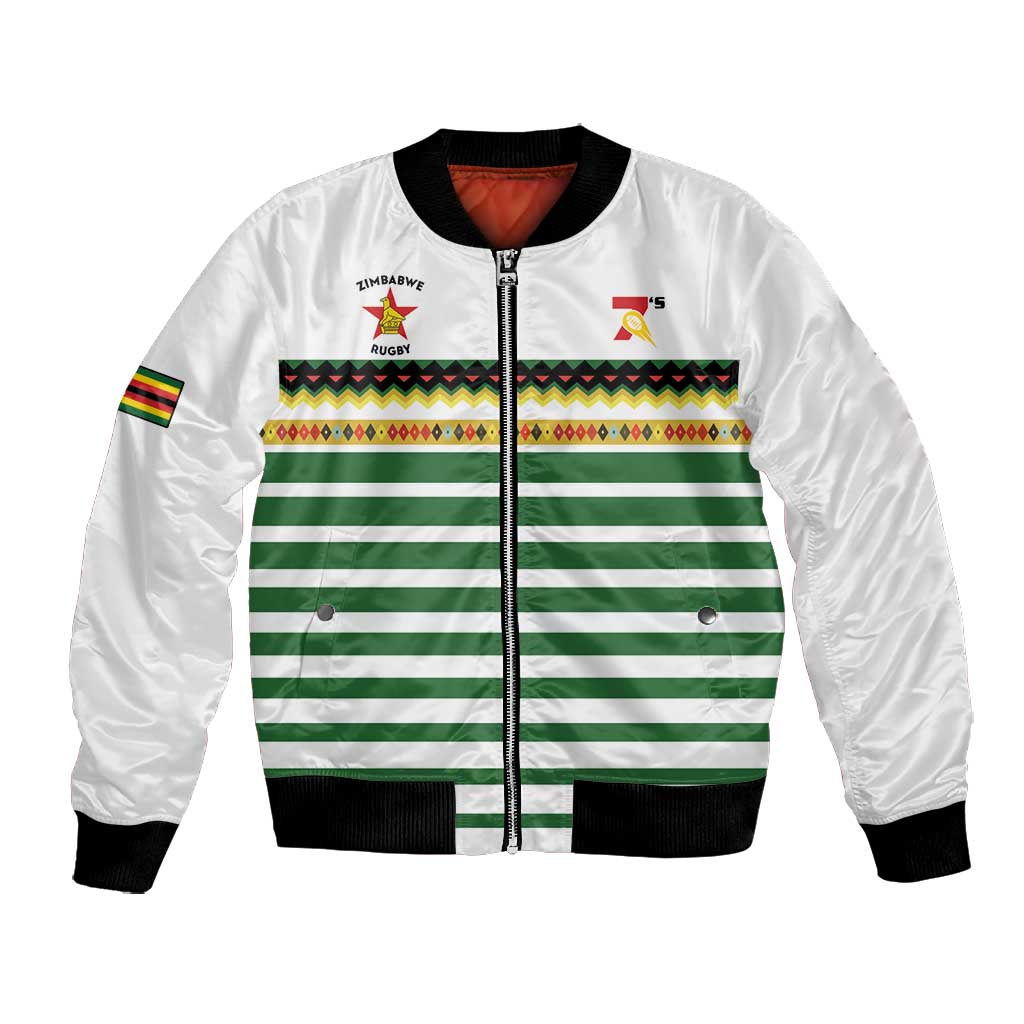 Zimbabwe Rugby Sevens Custom Bomber Jacket Go Cheetahs - African Pride