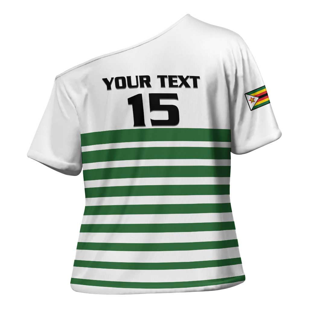 Zimbabwe Rugby Sevens Custom Cross Shoulder Shirt Go Cheetahs Go