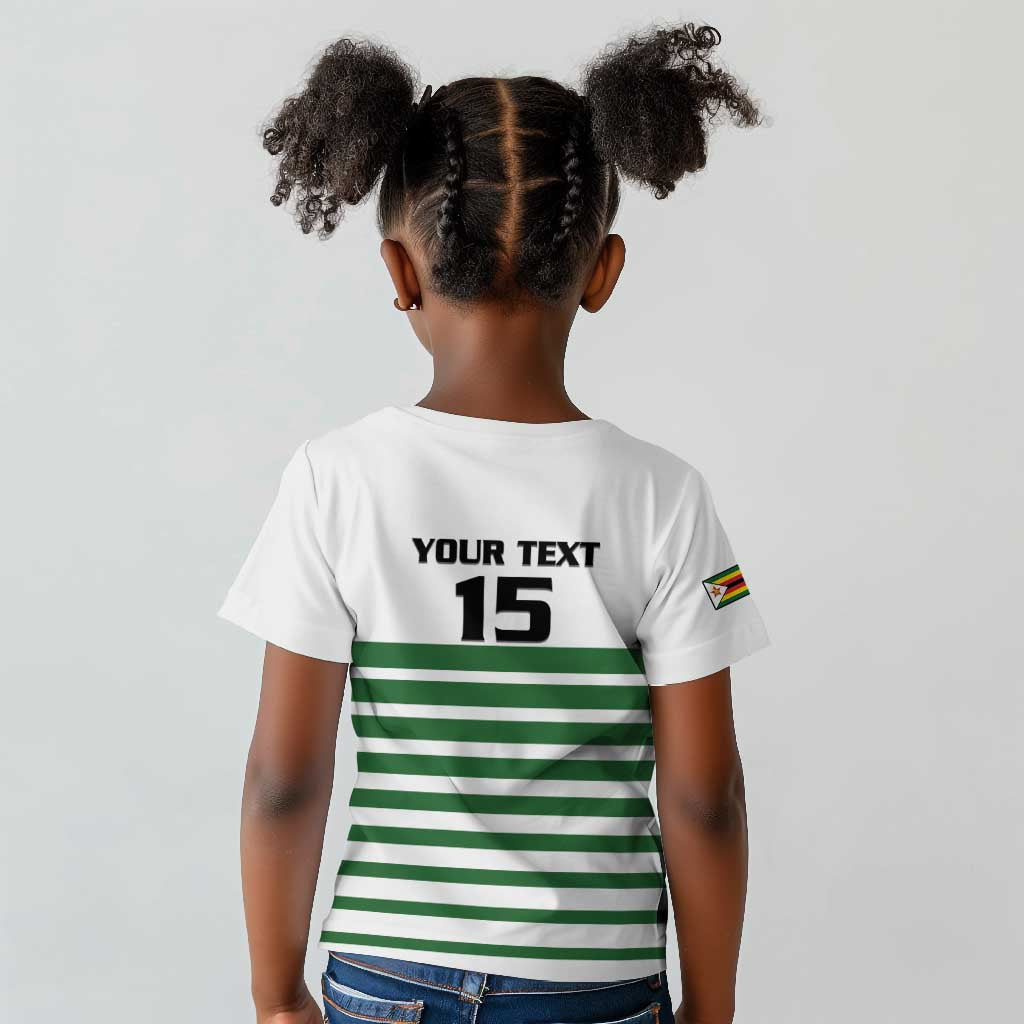 Zimbabwe Rugby Sevens Custom Kid T shirt Go Cheetahs - African Pride