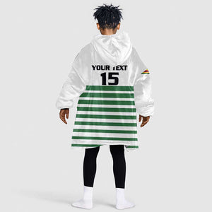 Zimbabwe Rugby Sevens Custom Kid Wearable Blanket Hoodie Go Cheetahs - African Pride