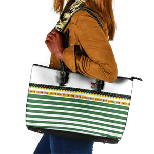 Zimbabwe Rugby Sevens Leather Tote Bag Go Cheetahs - African Pride