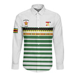 Zimbabwe Rugby Sevens Custom Long Sleeve Button Shirt Go Cheetahs - African Pride
