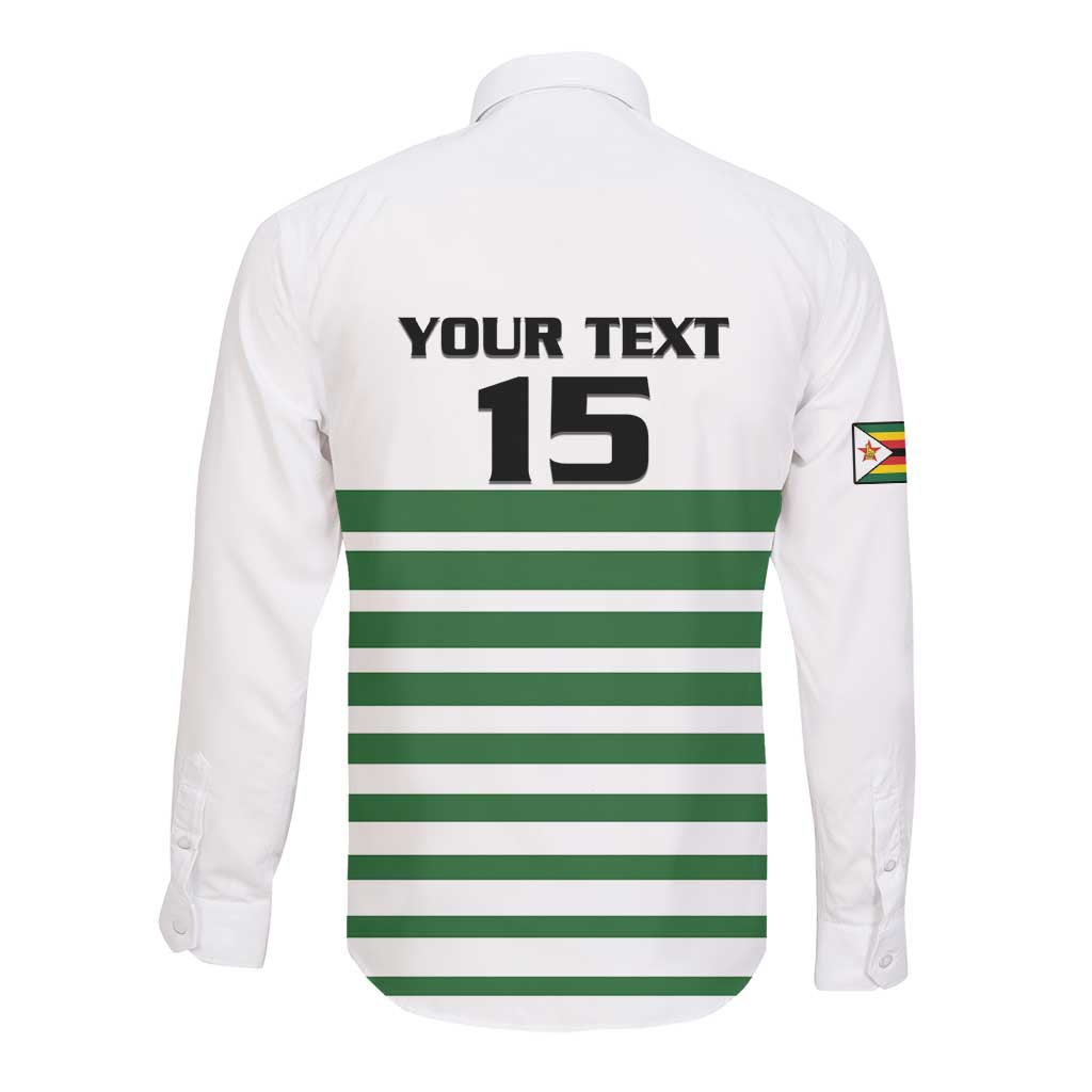 Zimbabwe Rugby Sevens Custom Long Sleeve Button Shirt Go Cheetahs - African Pride