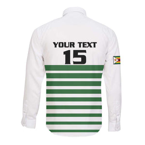 Zimbabwe Rugby Sevens Custom Long Sleeve Button Shirt Go Cheetahs - African Pride