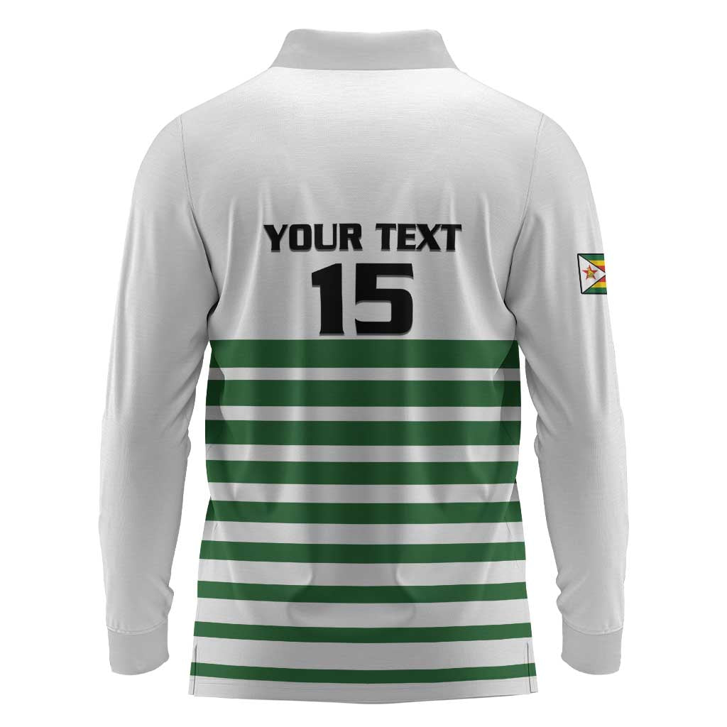 Zimbabwe Rugby Sevens Custom Long Sleeve Polo Shirt Go Cheetahs - African Pride