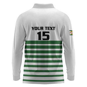 Zimbabwe Rugby Sevens Custom Long Sleeve Polo Shirt Go Cheetahs - African Pride