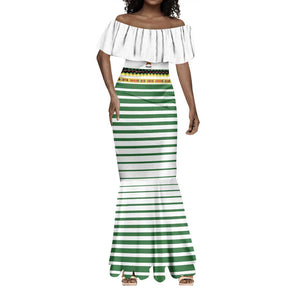 Zimbabwe Rugby Sevens Custom Mermaid Dress Go Cheetahs - African Pride