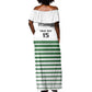 Zimbabwe Rugby Sevens Custom Off Shoulder Maxi Dress Go Cheetahs - African Pride