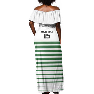 Zimbabwe Rugby Sevens Custom Off Shoulder Maxi Dress Go Cheetahs - African Pride