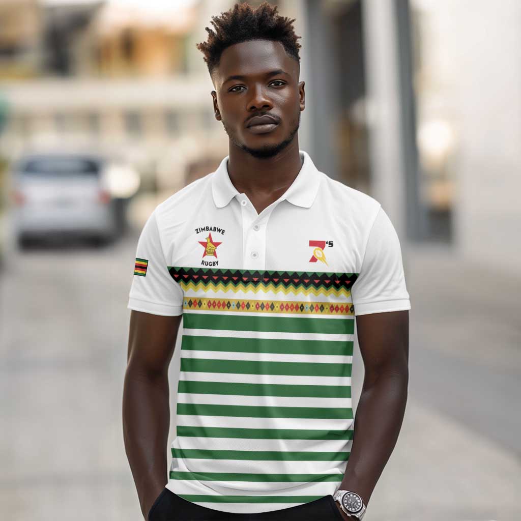 Zimbabwe Rugby Sevens Custom Polo Shirt Go Cheetahs - African Pride