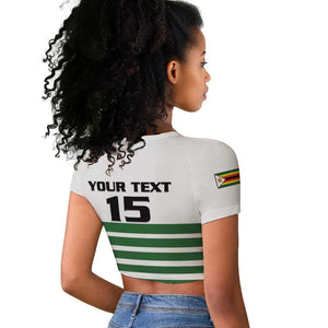 Zimbabwe Rugby Sevens Custom Raglan Cropped T shirt Go Cheetahs - African Pride