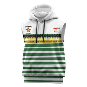 Zimbabwe Rugby Sevens Custom Sleeveless Hoodie Go Cheetahs - African Pride