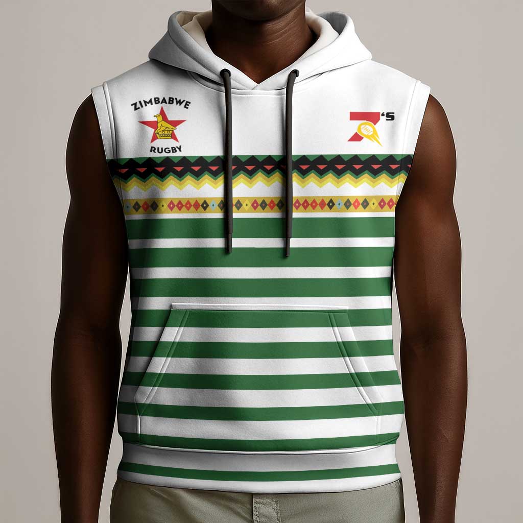 Zimbabwe Rugby Sevens Custom Sleeveless Hoodie Go Cheetahs - African Pride