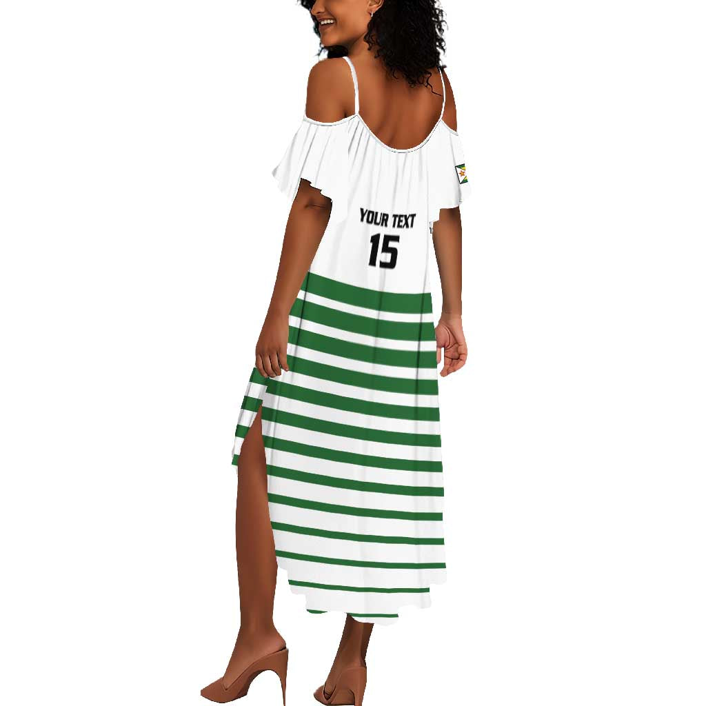 Zimbabwe Rugby Sevens Custom Summer Maxi Dress Go Cheetahs - African Pride