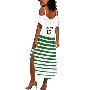 Zimbabwe Rugby Sevens Custom Summer Maxi Dress Go Cheetahs - African Pride