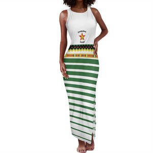 Zimbabwe Rugby Sevens Custom Tank Maxi Dress Go Cheetahs - African Pride