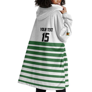 Zimbabwe Rugby Sevens Custom Wearable Blanket Hoodie Go Cheetahs - African Pride