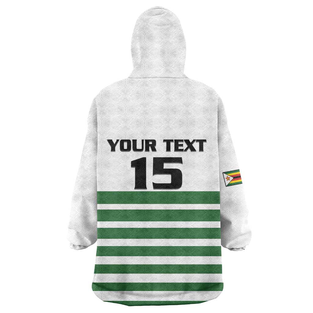 Zimbabwe Rugby Sevens Custom Wearable Blanket Hoodie Go Cheetahs - African Pride
