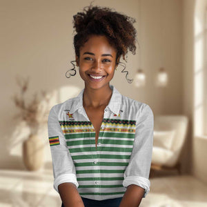 Zimbabwe Rugby Sevens Custom Women Casual Shirt Go Cheetahs - African Pride
