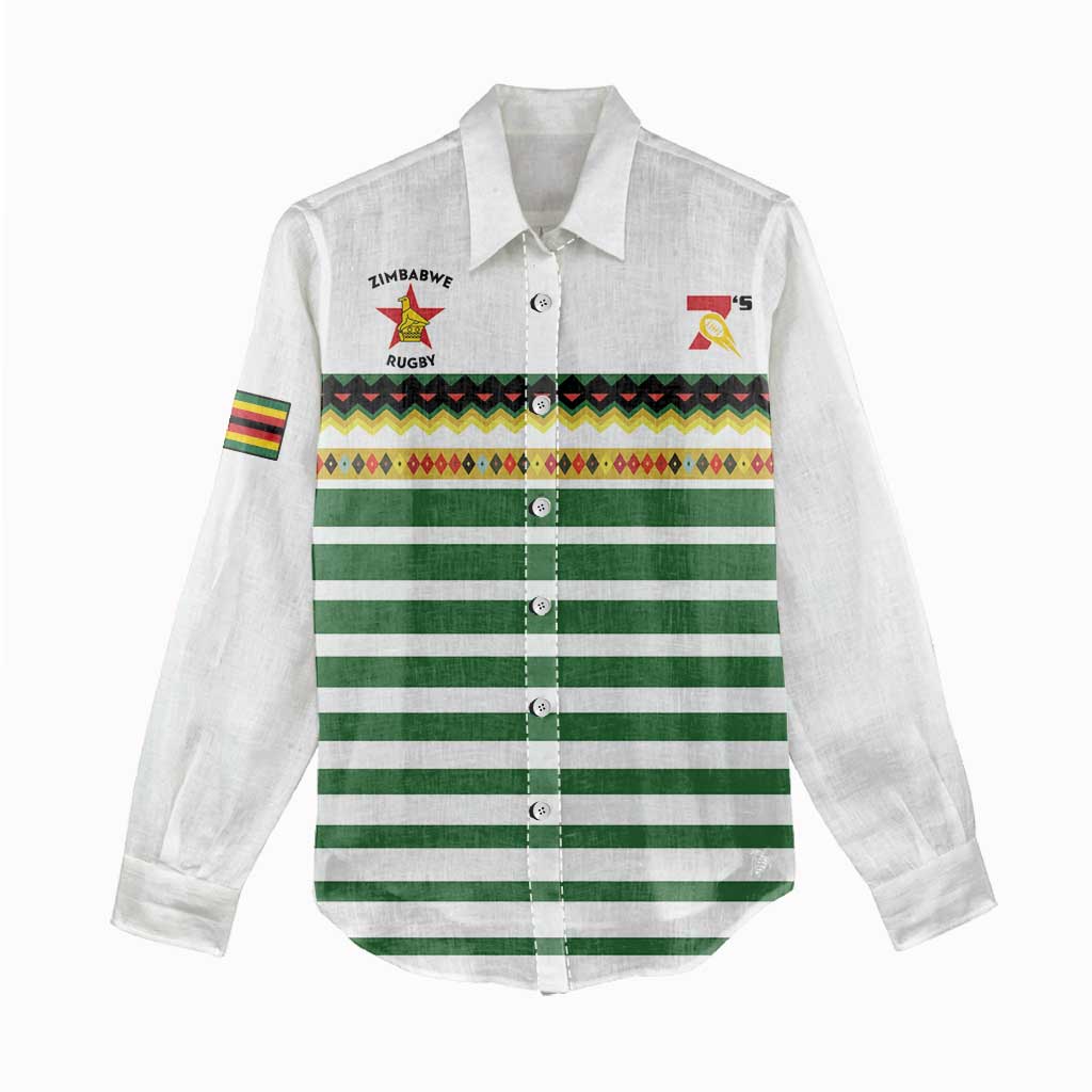 Zimbabwe Rugby Sevens Custom Women Casual Shirt Go Cheetahs - African Pride