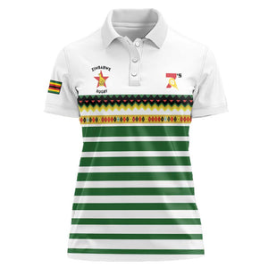 Zimbabwe Rugby Sevens Custom Women Polo Shirt Go Cheetahs - African Pride
