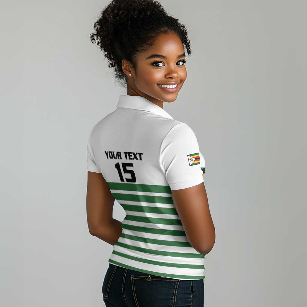 Zimbabwe Rugby Sevens Custom Women Polo Shirt Go Cheetahs - African Pride