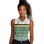 Zimbabwe Rugby Sevens Custom Women Sleeveless Polo Shirt Go Cheetahs - African Pride