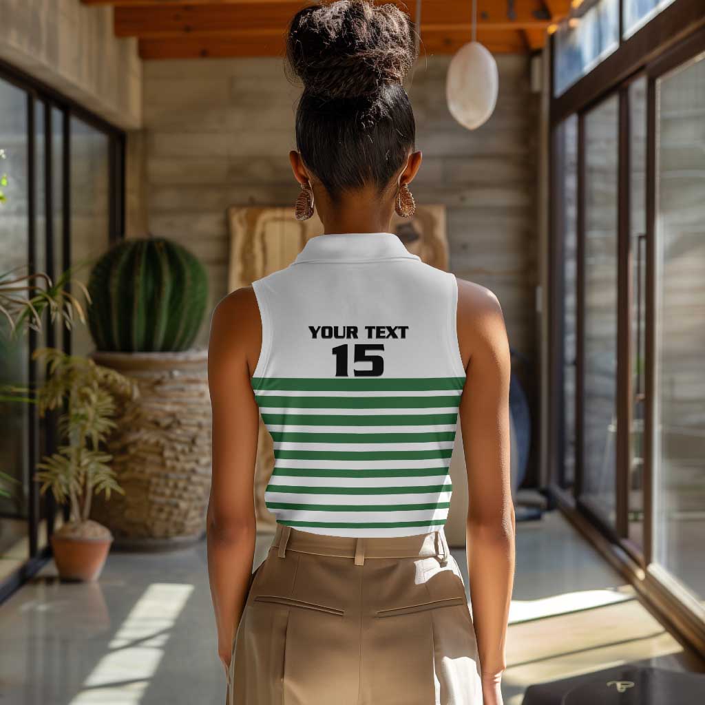 Zimbabwe Rugby Sevens Custom Women Sleeveless Polo Shirt Go Cheetahs - African Pride