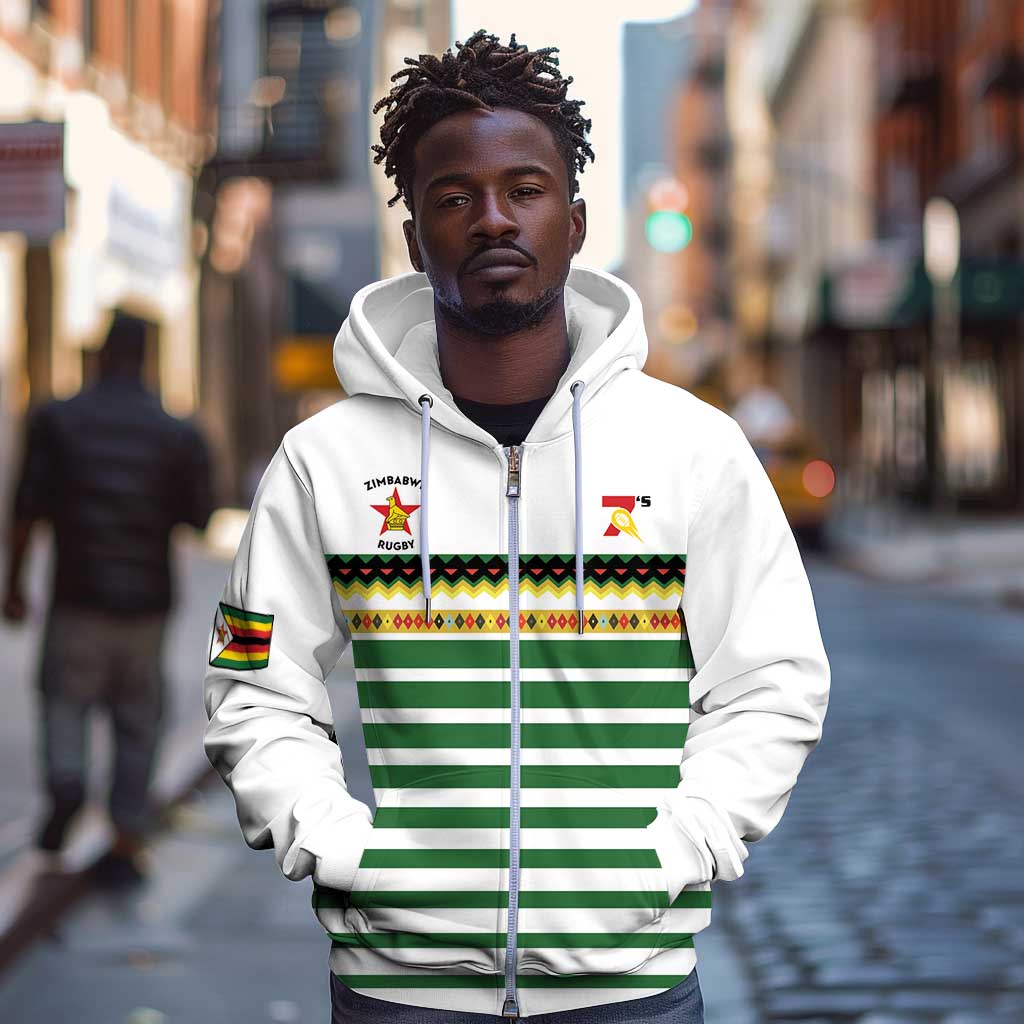 Zimbabwe Rugby Sevens Custom Zip Hoodie Go Cheetahs - African Pride