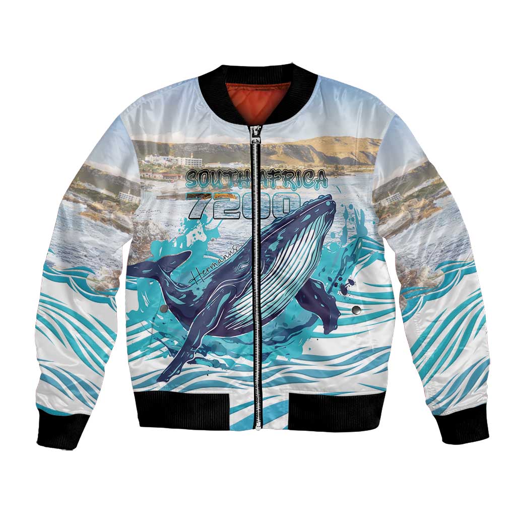 Personalized South Africa Whale Hermanus Fest Bomber Jacket - African Pride