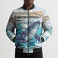 Personalized South Africa Whale Bomber Puffer Jacket Hermanus Fest