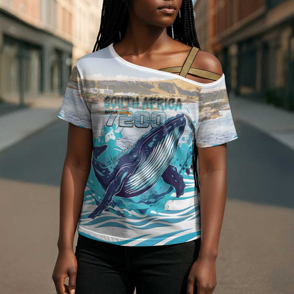 Personalized South Africa Whale Cross Shoulder Shirt Hermanus Fest