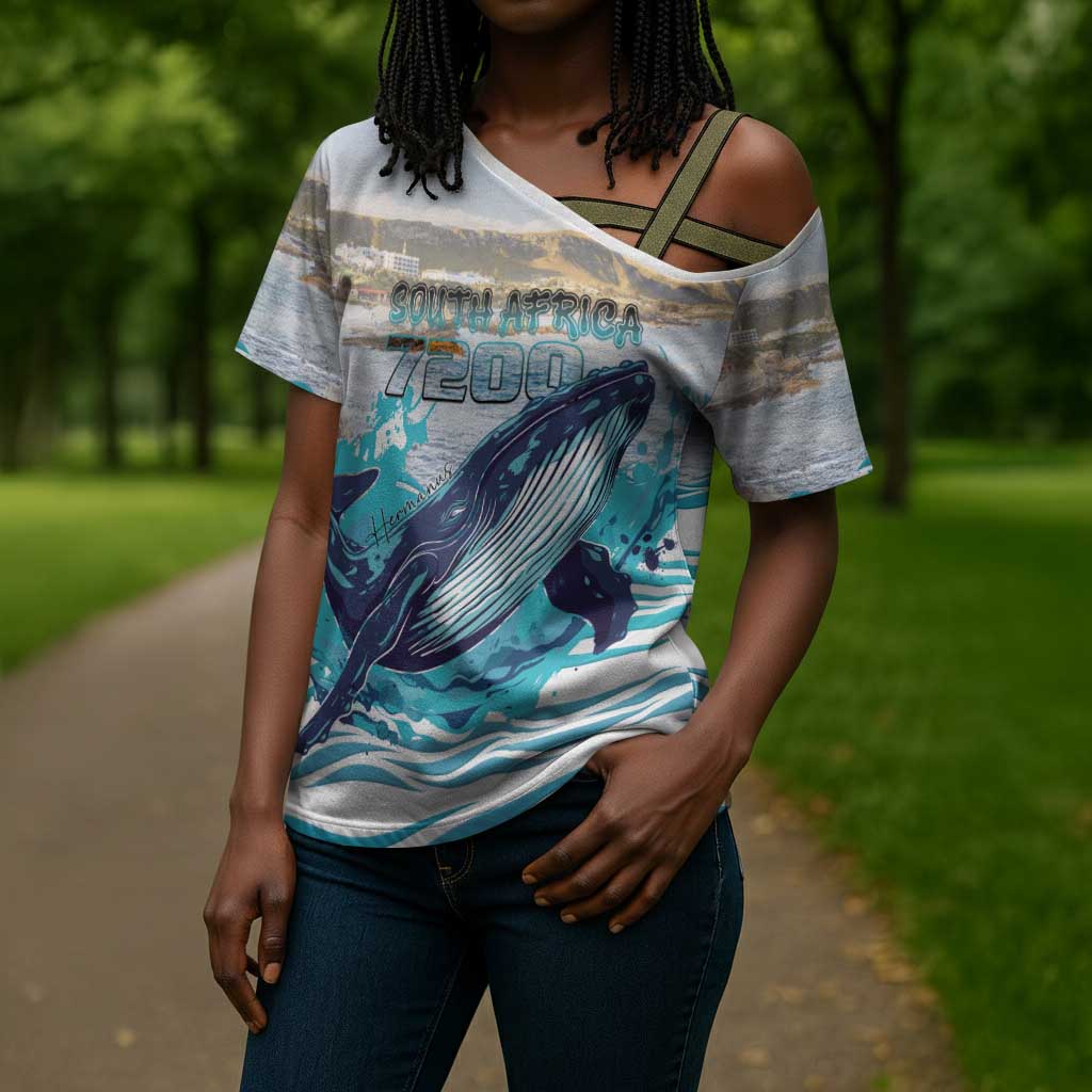 Personalized South Africa Whale Cross Shoulder Shirt Hermanus Fest