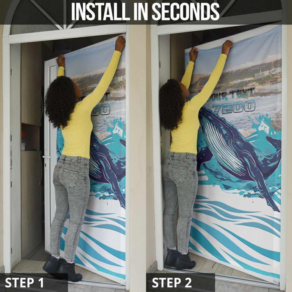 Personalized South Africa Whale Door Cover Hermanus Fest